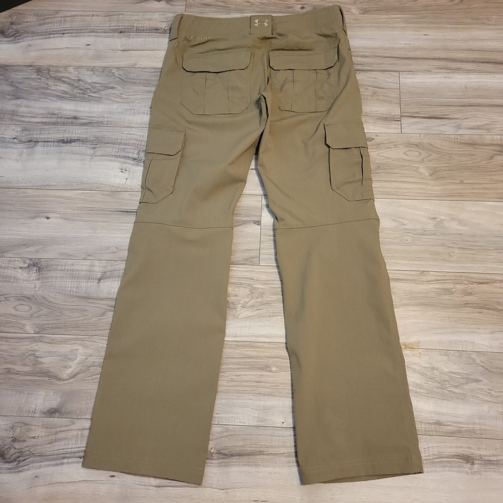 Under Armour Tactical Storm Pants Womens 8 Khaki Ripstop Cargo Outdoor Hiking